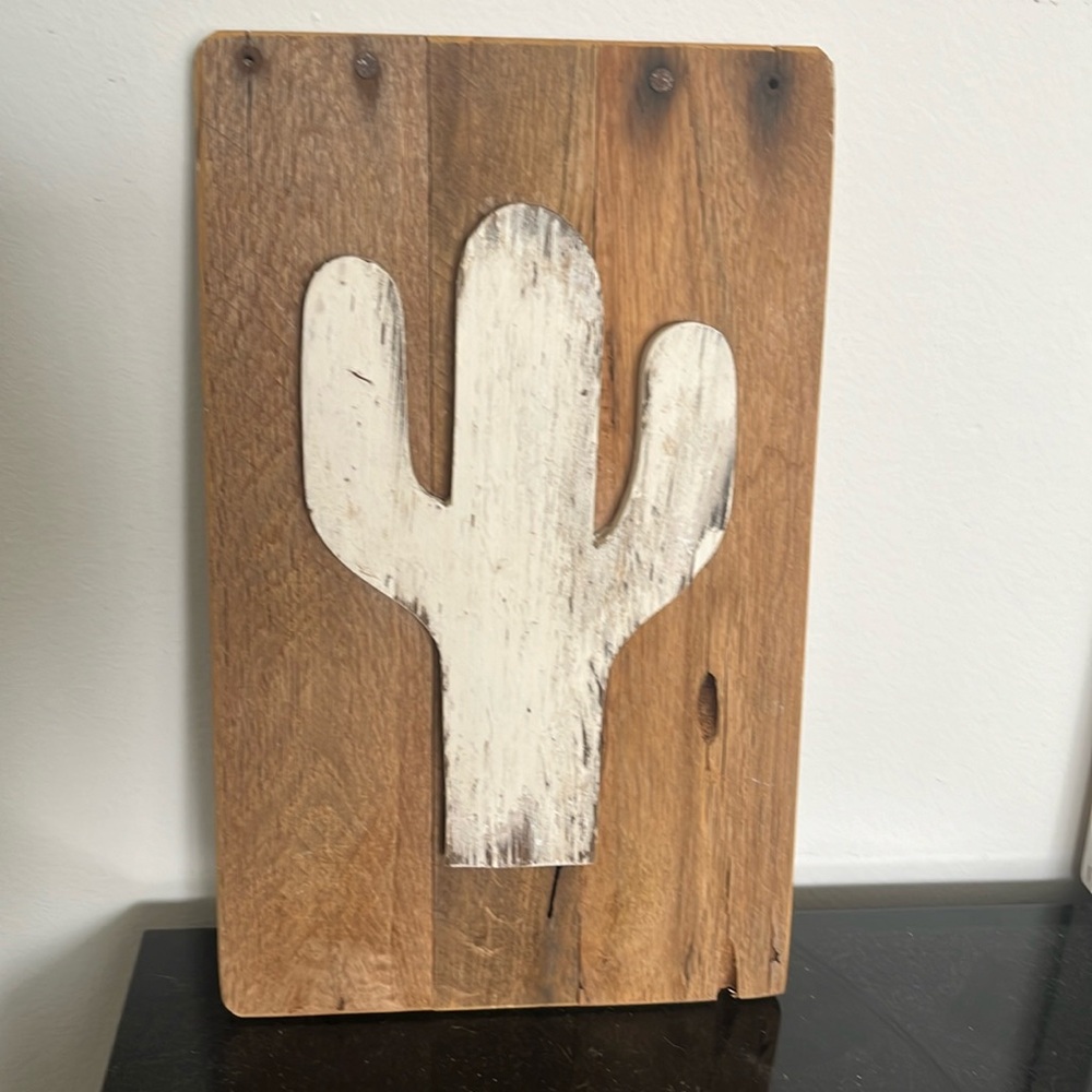 Handmade cactus wall art